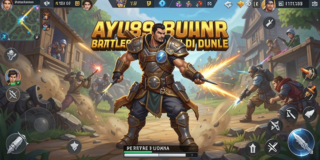 Tampilan gameplay seru AYU89 dengan aksi Battle Royale.