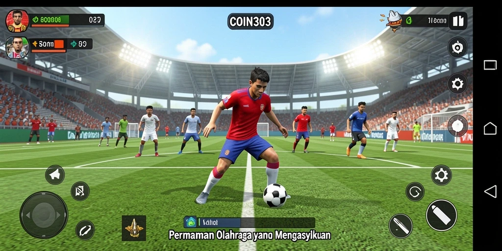 Tampilan seru dari gameplay olahraga di COIN303.