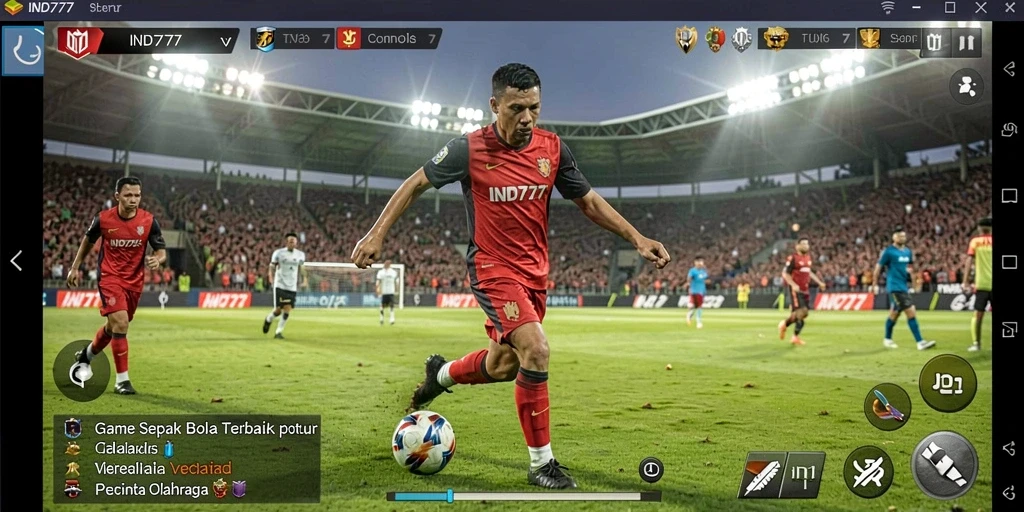 Tampilan menarik dari gameplay sepak bola IND777.
