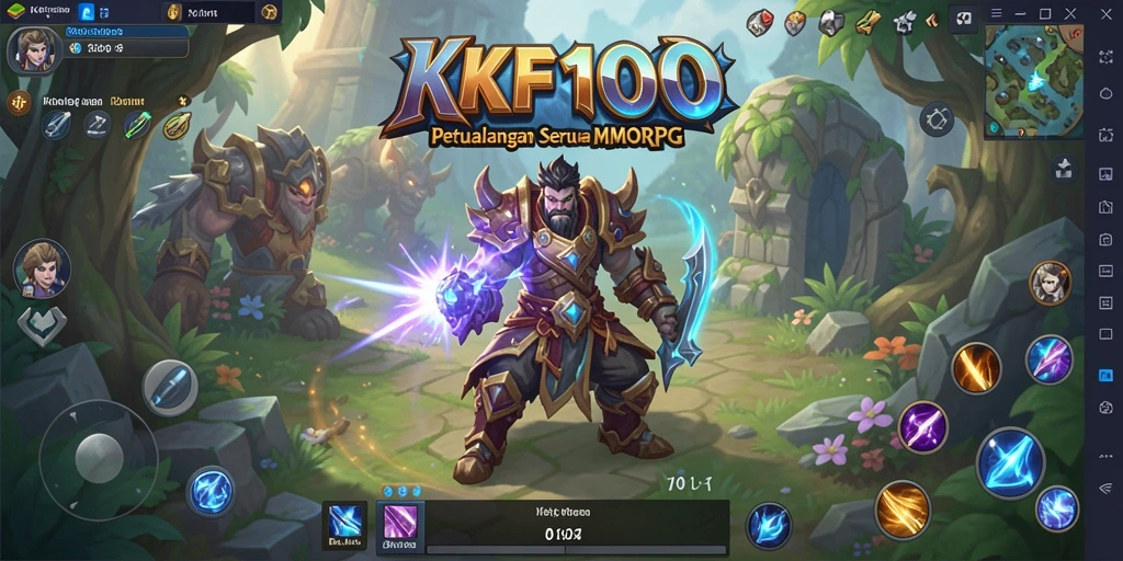 Screenshot gameplay KPK100 menunjukkan aksi seru di dunia MMORPG.