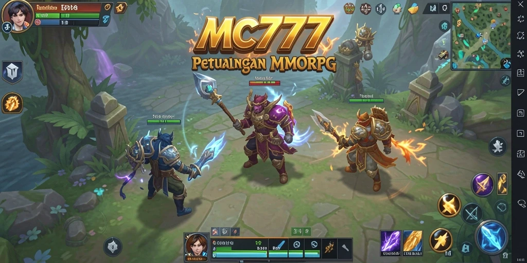 Screenshot utama MC777 menampilkan aksi seru dalam petualangan MMORPG.