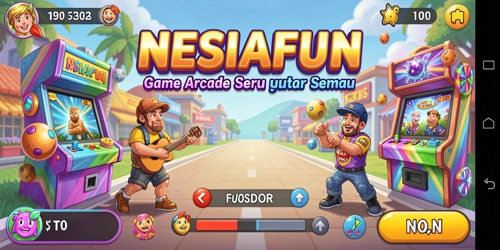 Screenshot menunjukkan gameplay seru dan penuh aksi di NESIAFUN.