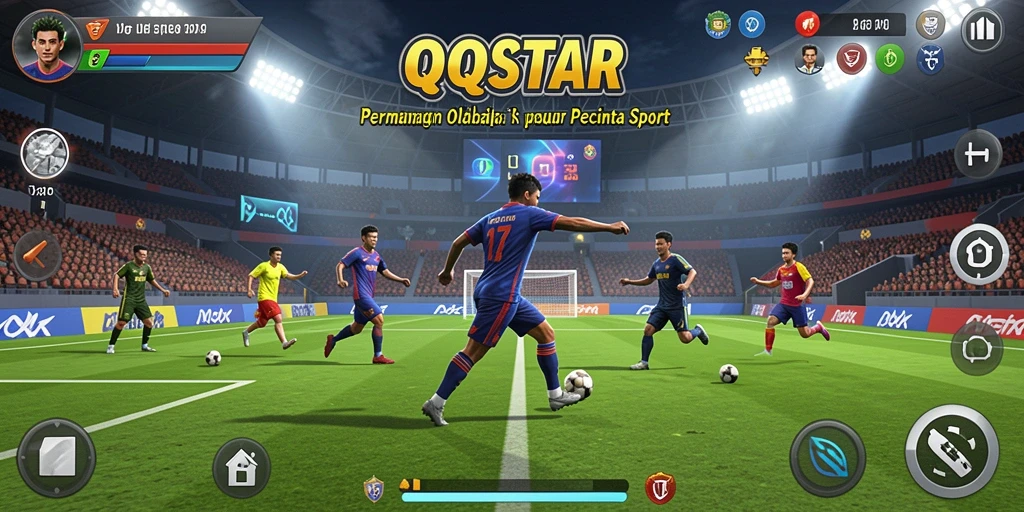 Tampilan seru dari gameplay <strong>QQSTAR</strong> yang penuh aksi olahraga.