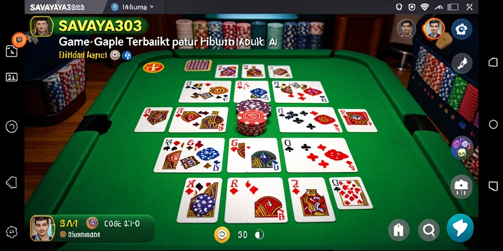 Tampilan gameplay Gaple yang seru dan menarik di SAVAYA303.