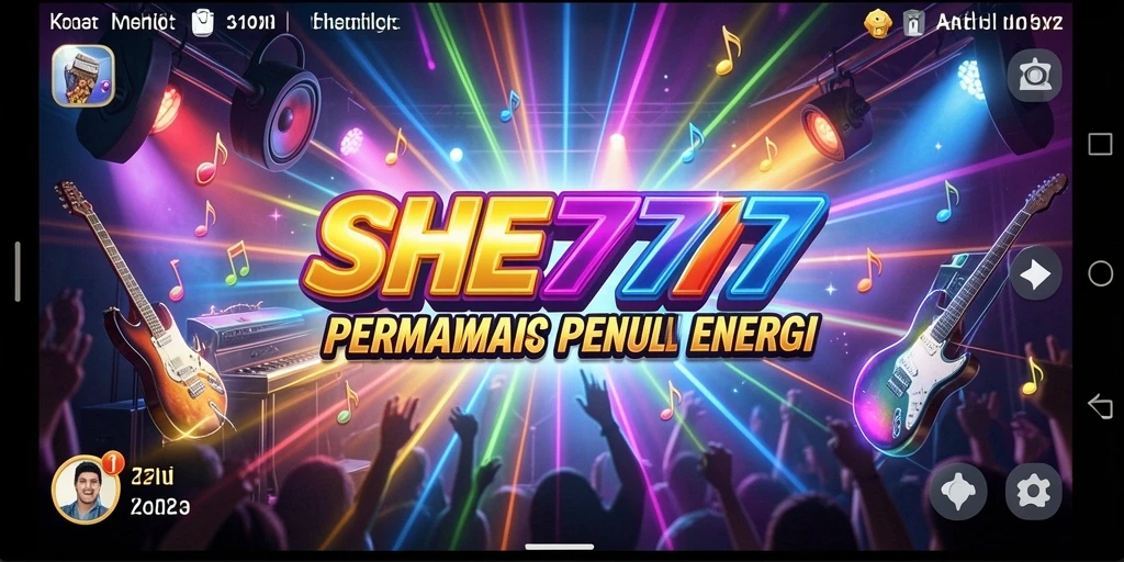 Tampilan gameplay SHE777 dengan berbagai pilihan lagu yang menarik.