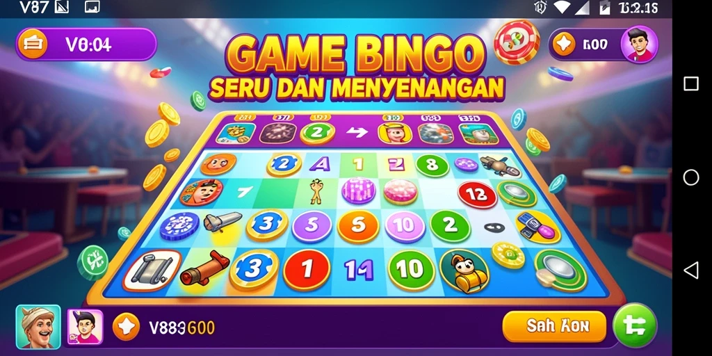 Tampilan gameplay Bingo yang seru dan interaktif di V87.